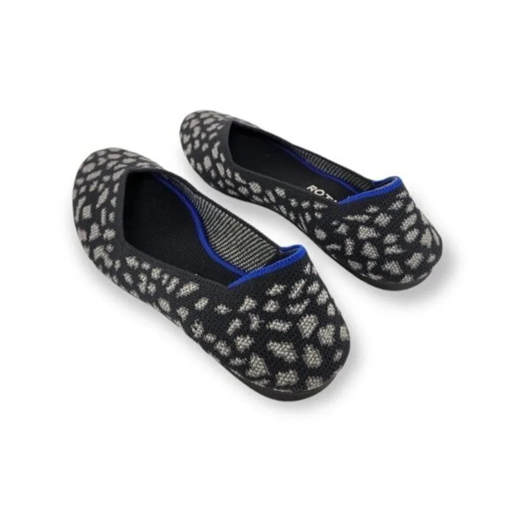 Rothy's Charcoal Kitten Flat Ballet Shoes Womens 6.5 Rare Discontinued‎